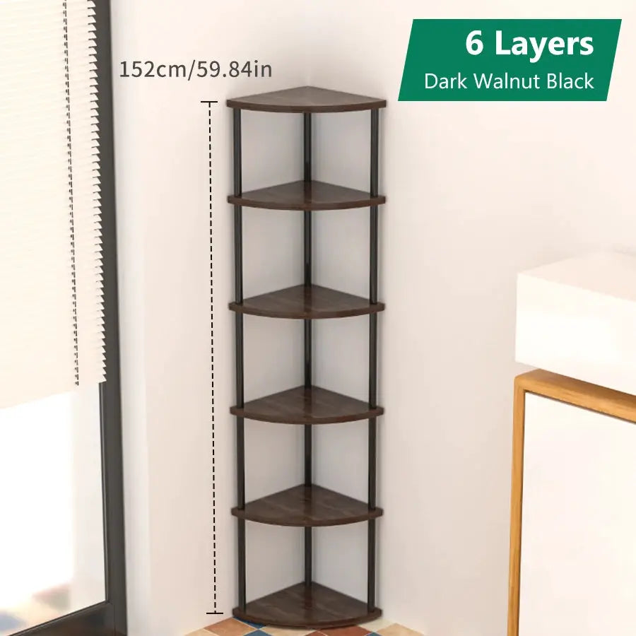 Wall Corner Shelf Storage Rack With Tiers For Living Room Kitchen Bedroom Bookshelf Plant And Flower Display 3 4 5 6