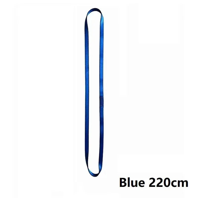 Simples Market blue 220cm 22kN rock climbing sling belt, high-strength polyester outdoor equipment.