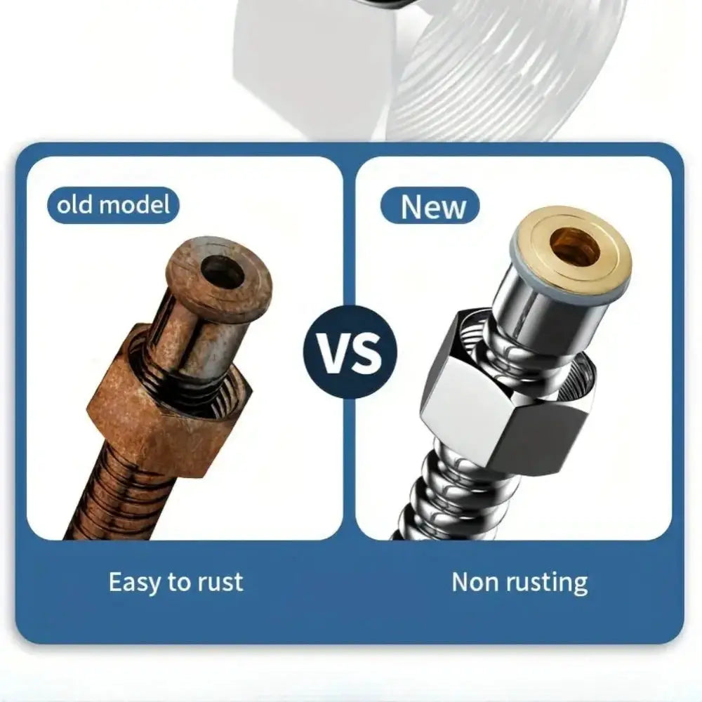 Shower hose, stainless steel upgrade with anti-kink and leak-proof design, high-pressure, universal G 1/2 connection.