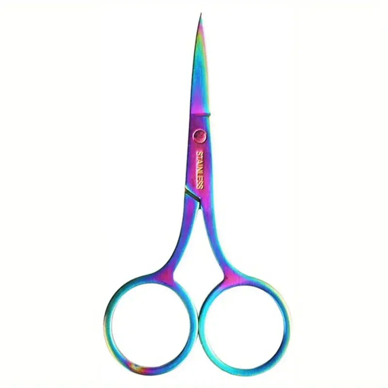 GlamPro Multi Function Nail Art Scissors For Brows Lashes And Nails Precision Stainless Steel Grooming Shears