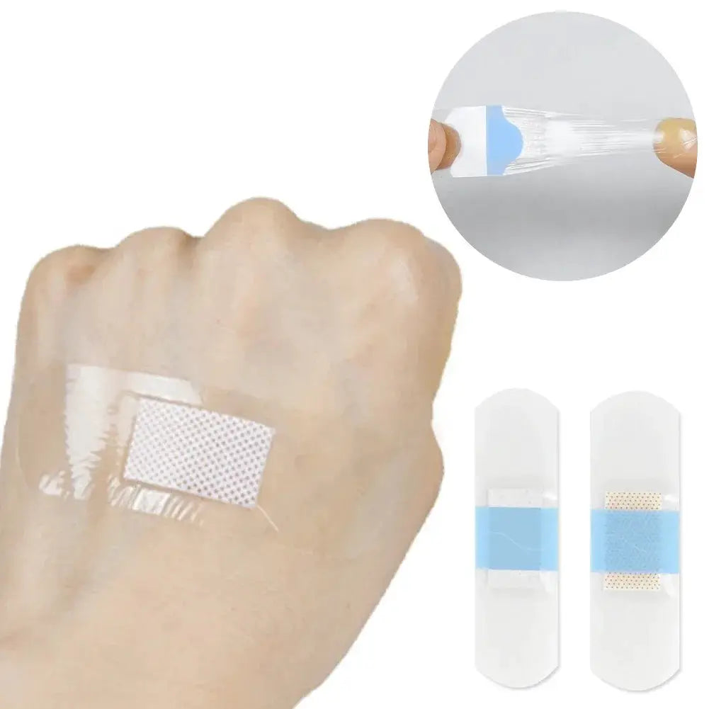 Simples Market waterproof wound plaster set; transparent, invisible, antibacterial, travel first-aid kit (50/120 pcs)