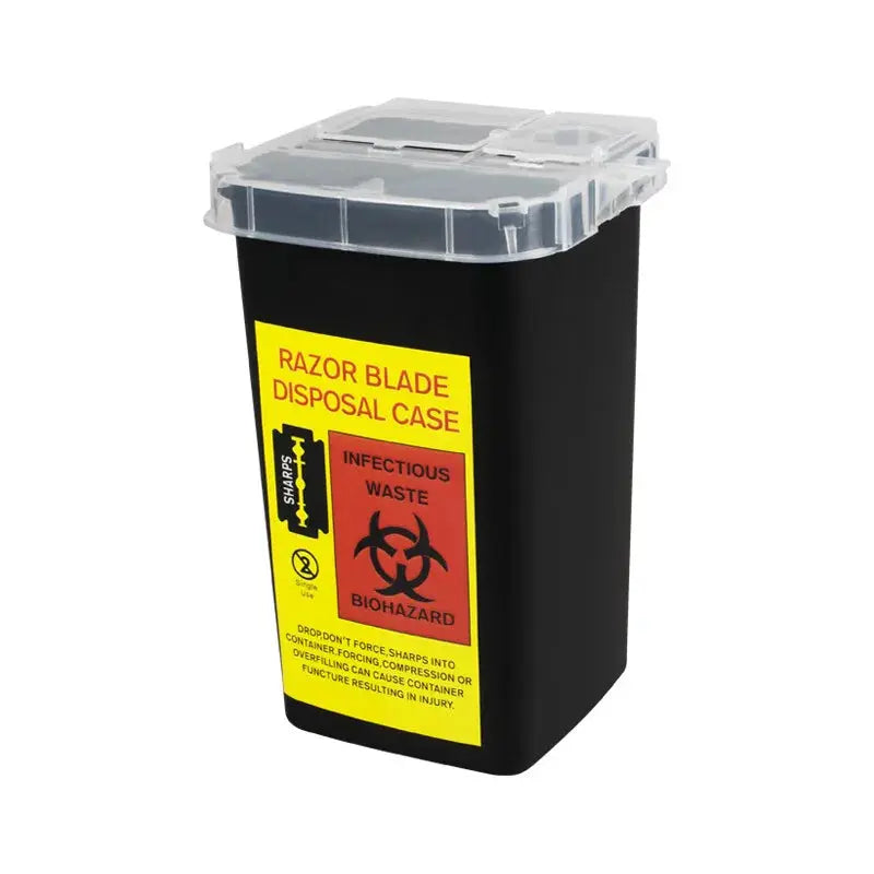 InkGuard Tattoo Sharps Container Large Capacity 1 Liter Safe Disposal For Needle Waste Box