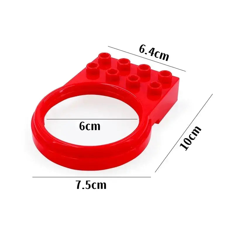 Big Building Blocks Duplo Compatible Large Brick Ferris Wheel Seesaw Slide Swing Educational Toy For Kids