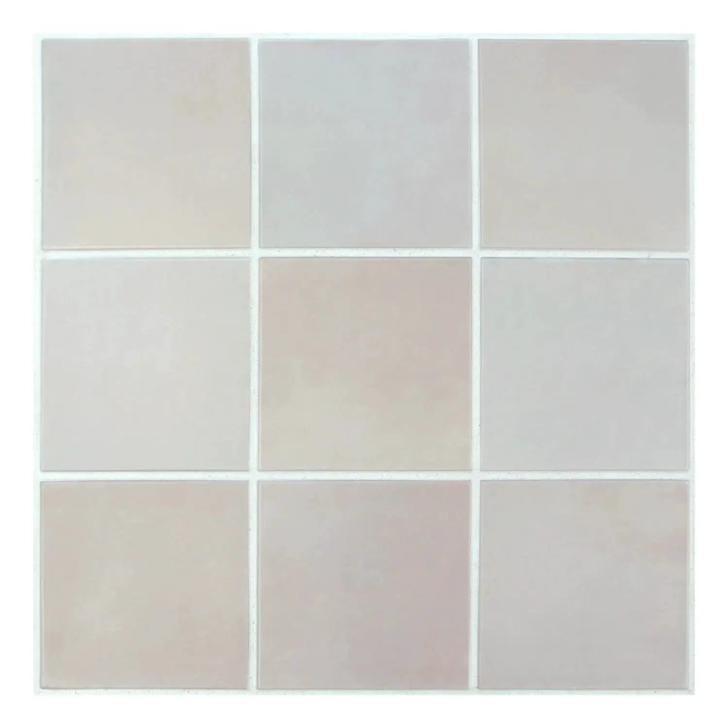 3D decorative tile stickers sheet, 10 beige self-adhesive tiles, Simples Market, 30x30cm