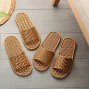 NatureWalk Bamboo Woven Rattan Grass Slippers Breathable Indoor Comfort For Spring And Summer