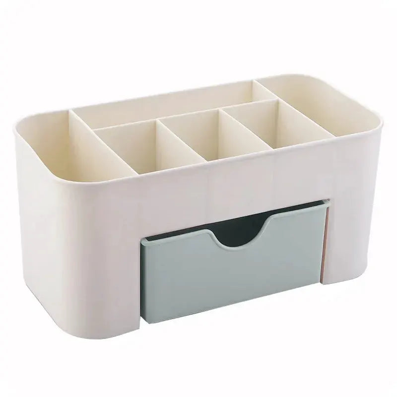 Nail Art Plastic Organizer Container Compact Storage Box For Gel Polish Remover, Cotton Pads, Swabs And Tools
