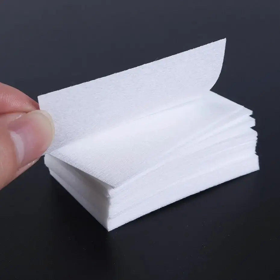 Simples Market lint-free nail polish remover wipes, white cotton pads bundle, 450pcs for manicure cleanup