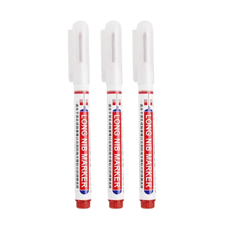 White marker pens set of 3 with 0.7/1.0/2.5mm tips; Simples Market waterproof oily permanent paint markers