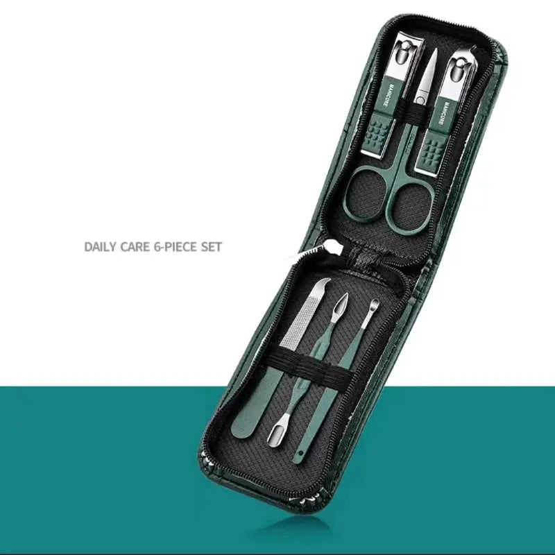 Nail Scissors Set 6 Piece Portable High End Manicure Beauty Tools For Men And Women