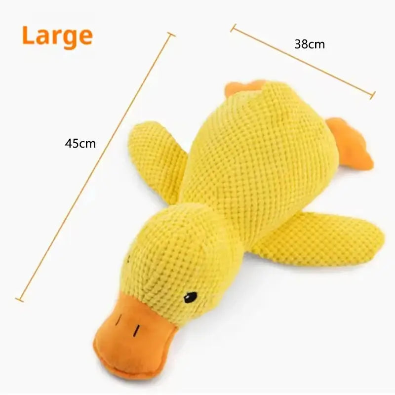 Cute Dog Toy Stomping Duck Bite Resistant Plush Toy for Large Dogs Interactive Teeth Cleaning Boredom Relief