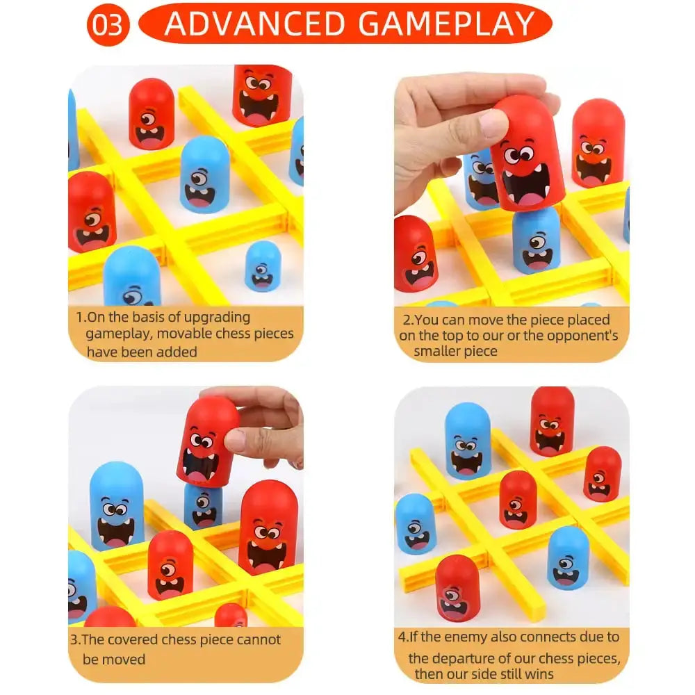 Tic Tac Toe Board Game For Kids And Adults Interactive Multiplayer Party Toy Family Friendly