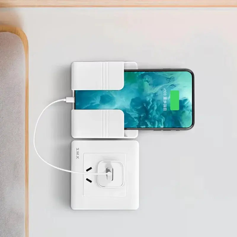 Universal Wall Mounted Cellphone Holder Charging Dock for Huawei iPhone Xiaomi More Hanging Stand Bracket