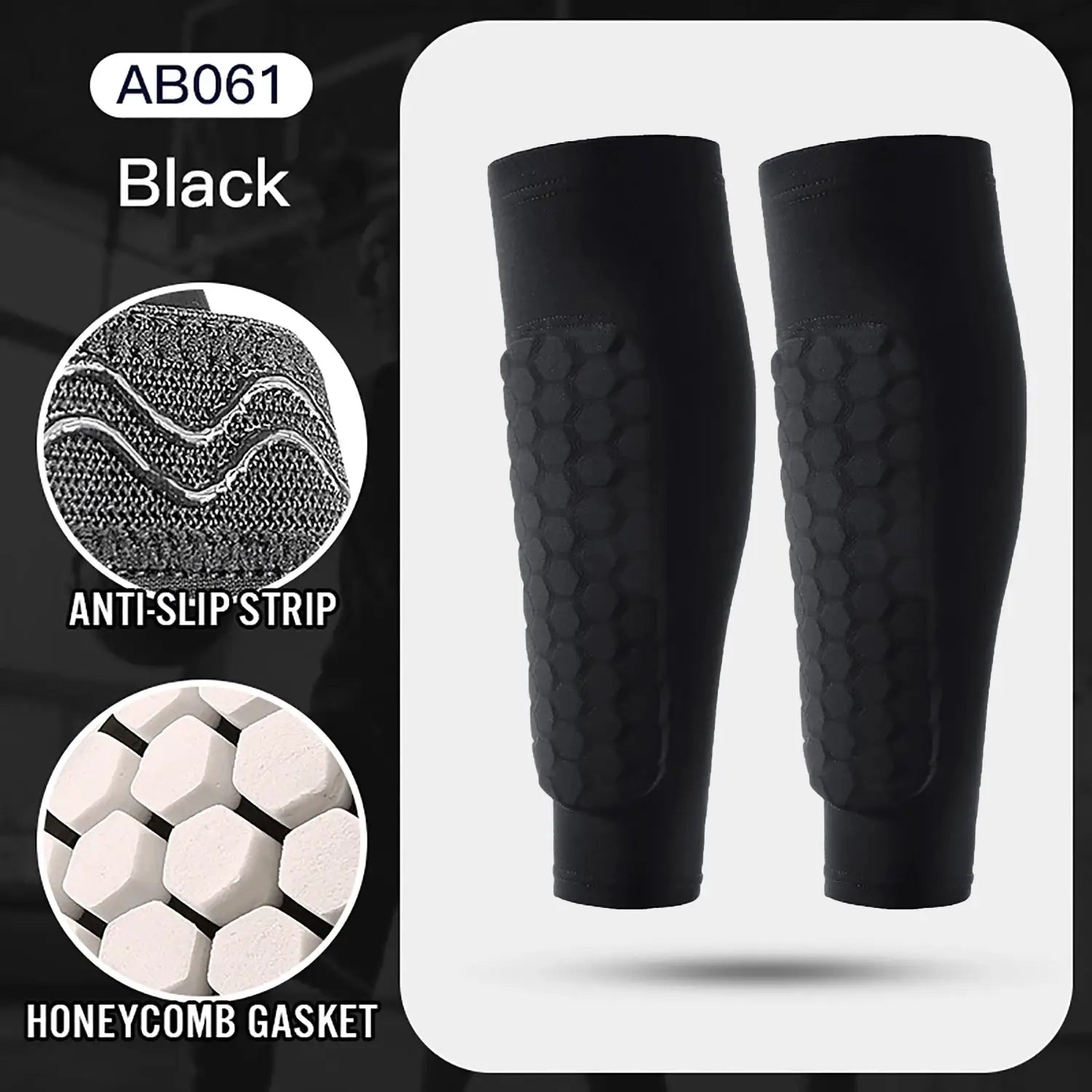 1Pcs Football Shin Guard Socks Sleeves With Foam Padding Calf Compression Sleeve Honeycomb Pads For Soccer Equipment