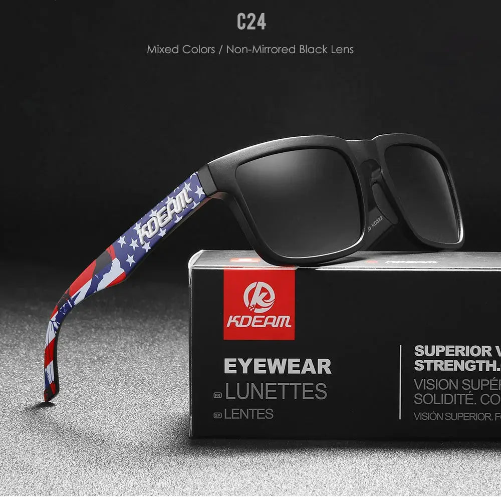 KDEAM 2022 Square Men Polarized Sunglasses With UV Protection Coating For Durable Outdoor Performance