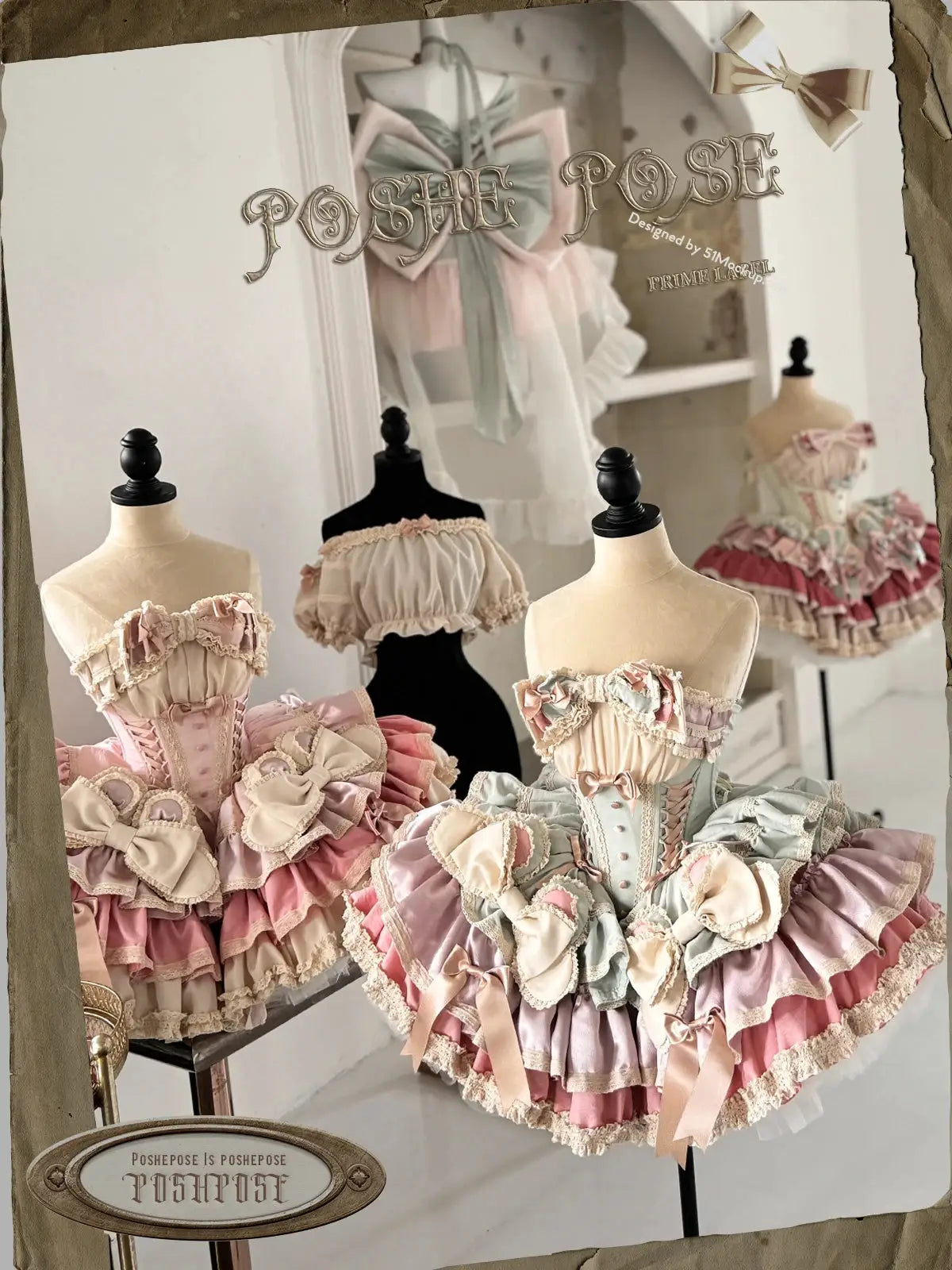 Girls Birthday Lolita Dress Tube Top Satin Bowknot Pettiskirt Mini
