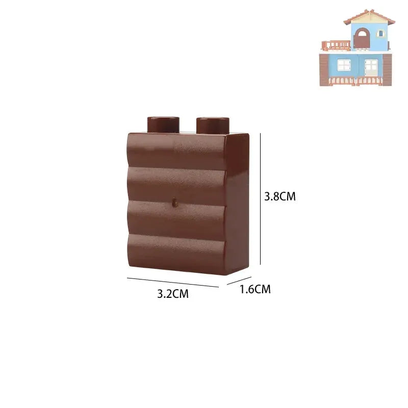 Big Building Blocks Houses Kit With Doors Windows Walls And Roof Compatible With Large Bricks Boys And Girls Toy Gifts