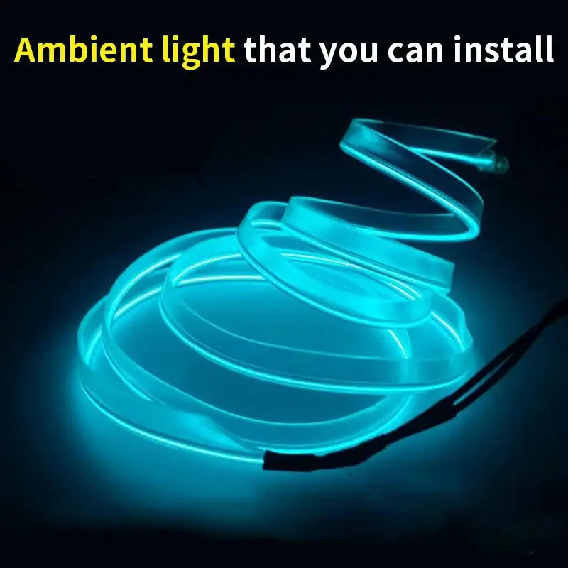 Simples Market car interior ambient LED strip, 5m USB-powered blue flexible light