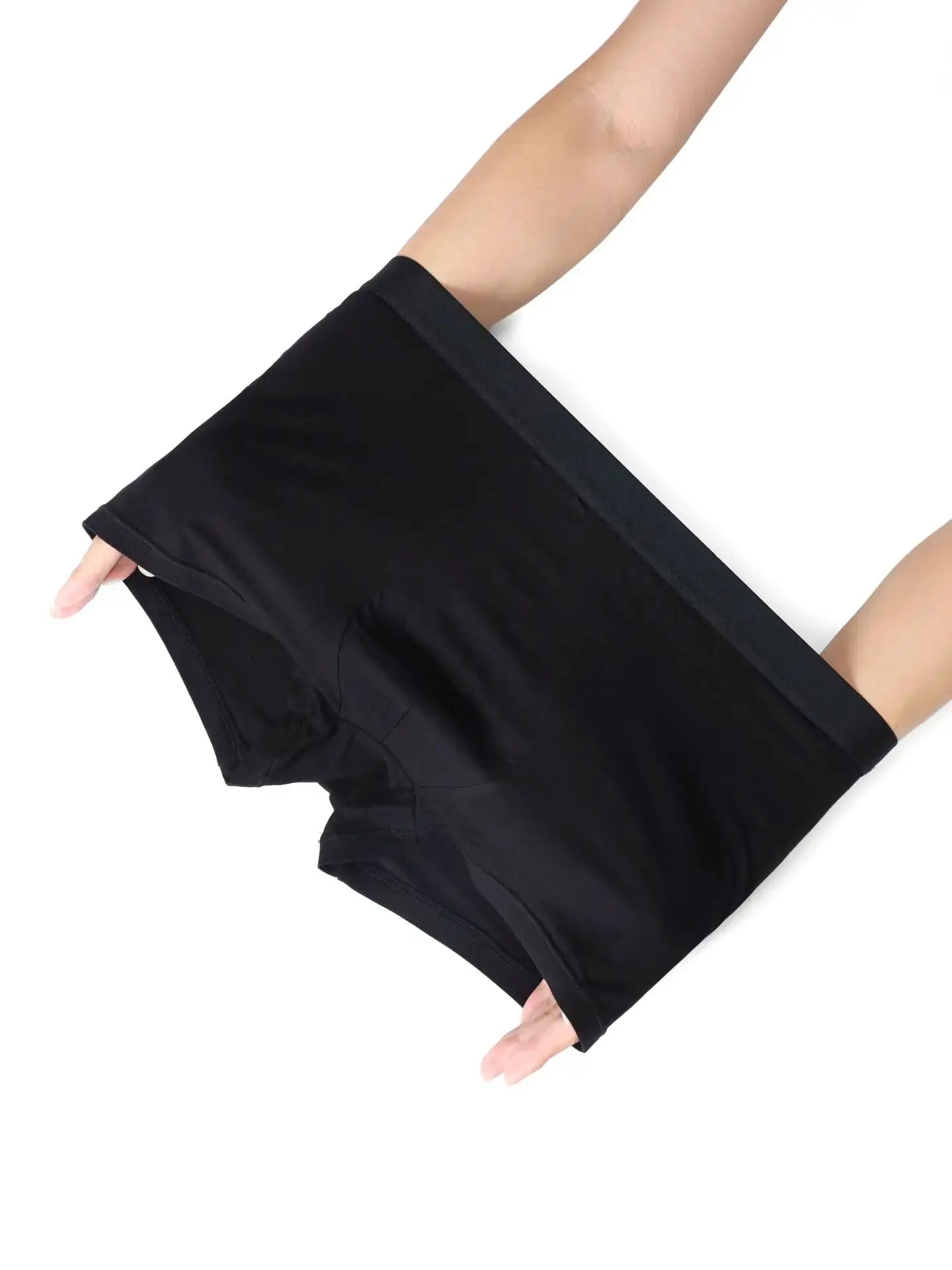 Men's boxer shorts in black bamboo-fiber fabric; soft and breathable