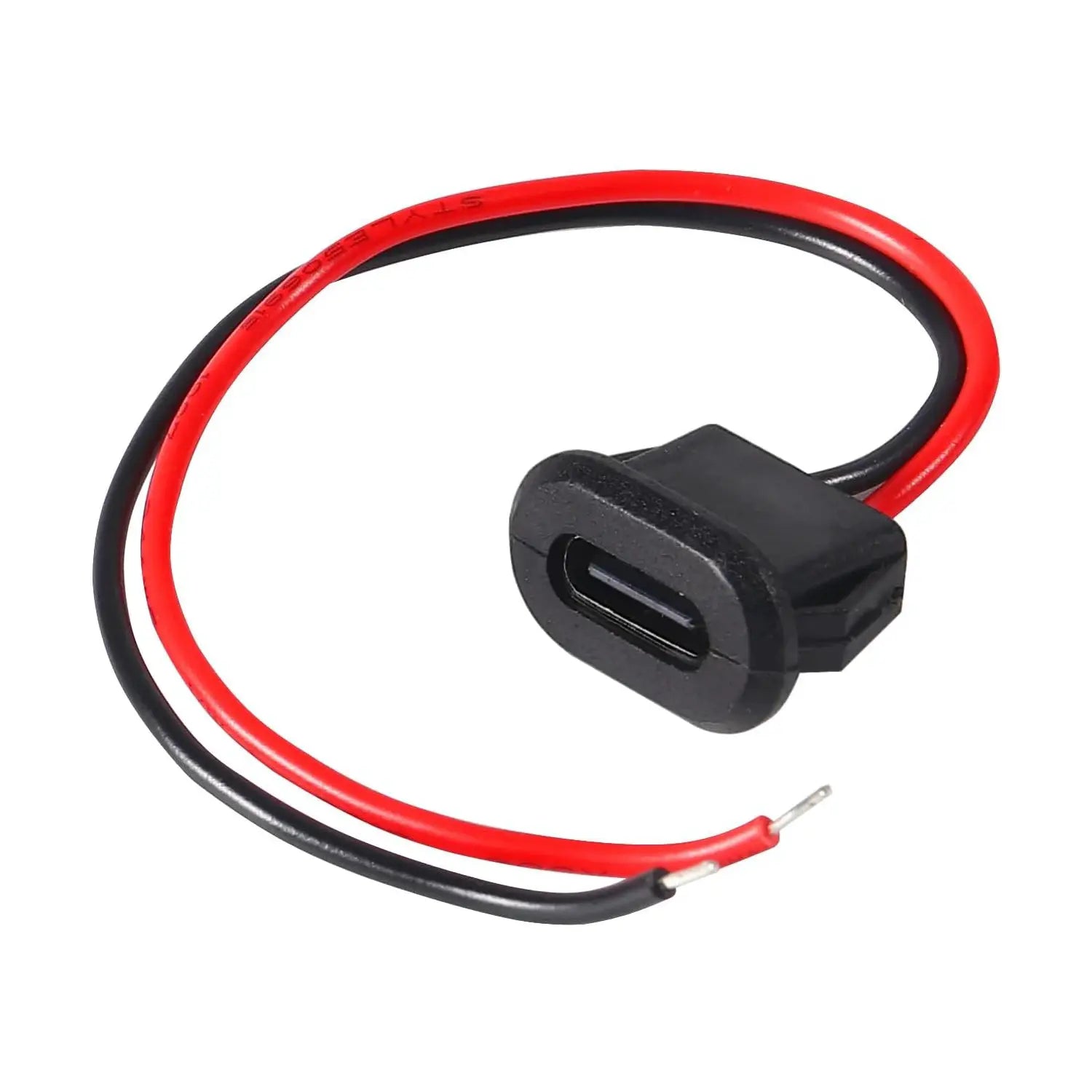 Type C Female Chassis Connector USB C Direct Crimp Jack Gold Plated Contacts Silica Gel Ring 5Pcs 10Pcs Power Cable