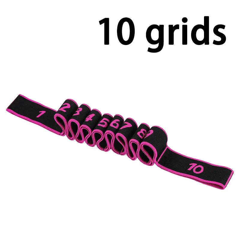 8 Section Dance Resistance Band For Yoga Pilates Fitness With Adjustable Elasticity And Tension Belt