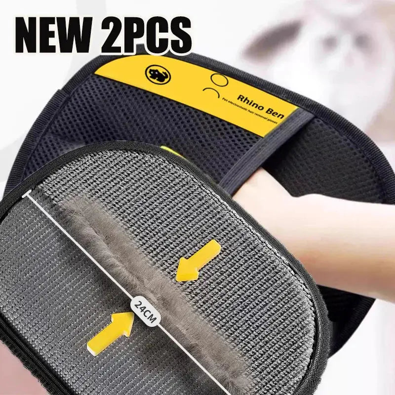 Pet Hair Cleaning And Collection Gloves Double Sided Multi Functional Beauty Glove Tool For Pet Owners