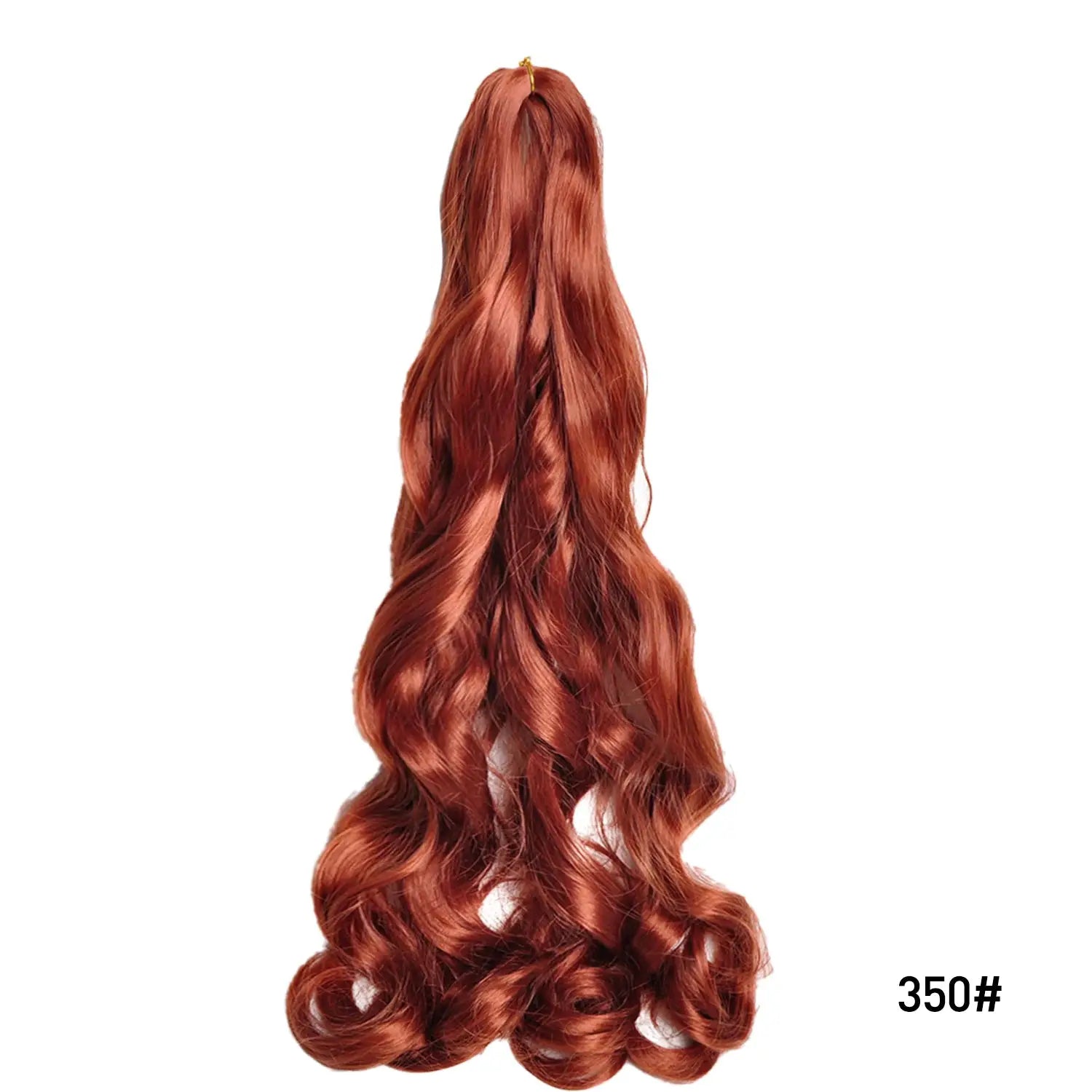 French Curls Braiding Hair 24in synthetic spiral curls extension in red 350#