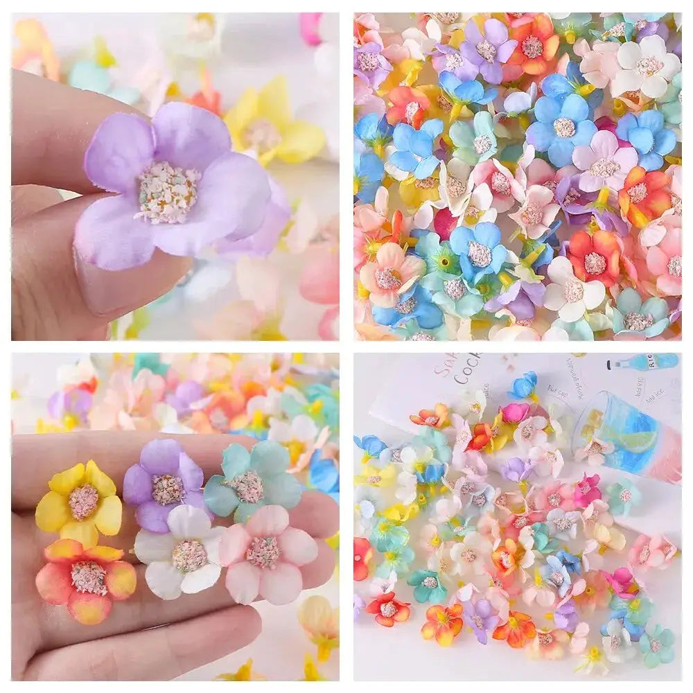 50 Piece Mini Artificial Rose Flower Heads Silk Fake Flowers For Home Decor Wedding Decoration Craft Wreaths Gifts