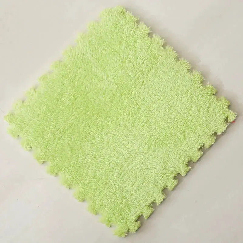 Simples Market plush EVA foam puzzle mat tile lime green; interlocking baby play mat 30cm
