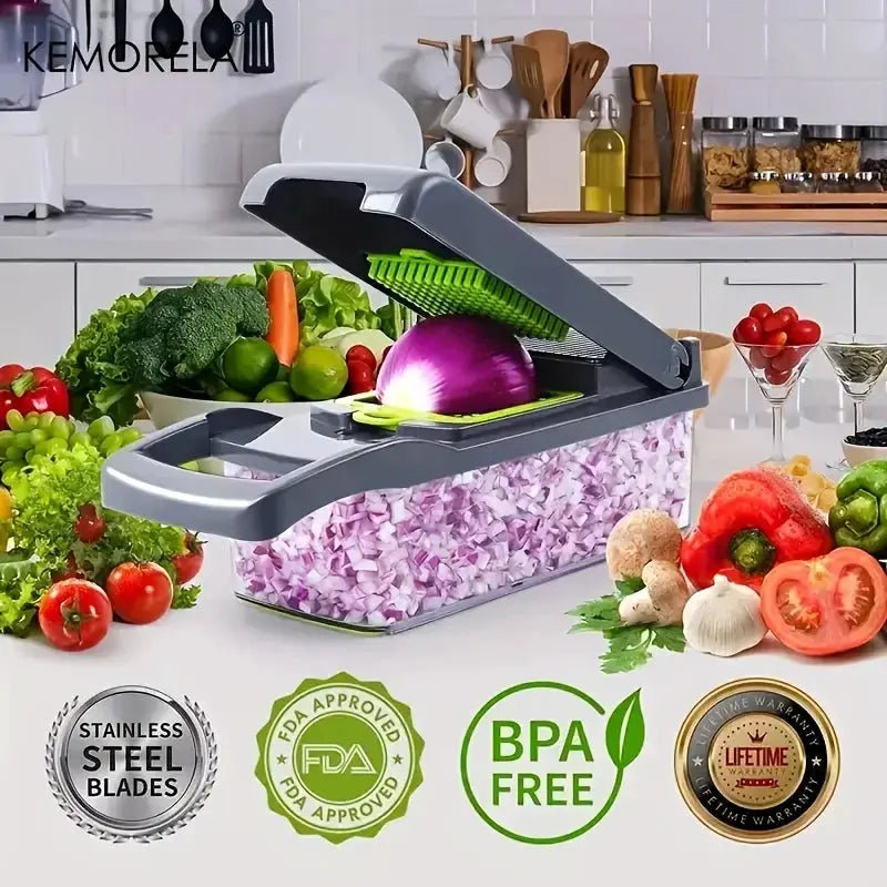 Versatile 14 In 16 In 1 Vegetable Chopper Slicer Grater Dicer Complete Kitchen Tool Set