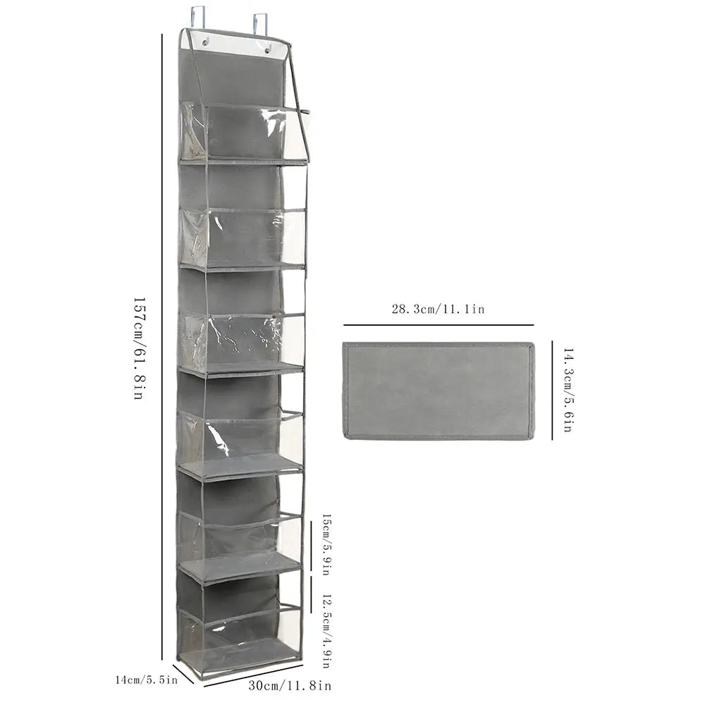 Over the Door Hanging Organizer 4 Or 6 Layer Storage for Cosmetics Nursery Bathroom Closet Bedroom Dorm