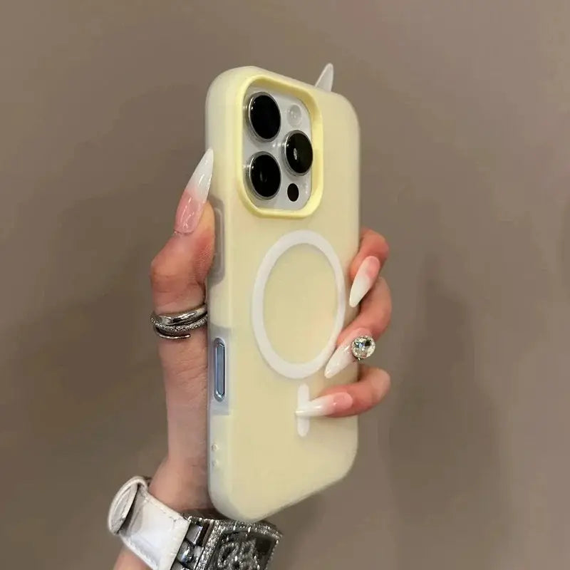 MagSafe Wireless Charge Matte Phone Case for iPhone 11 to 16 Pro Max Plus with Magnetic Bumper