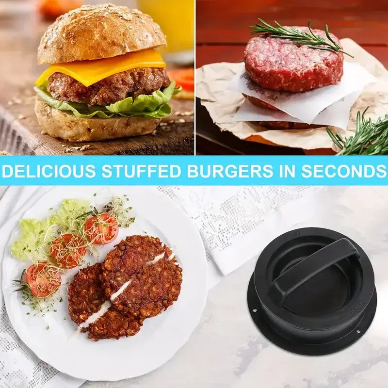 3 In 1 Burger Press Mold And Patty Maker For Stuffed Hamburgers Beef And Chicken Patties Kitchen Press Tool