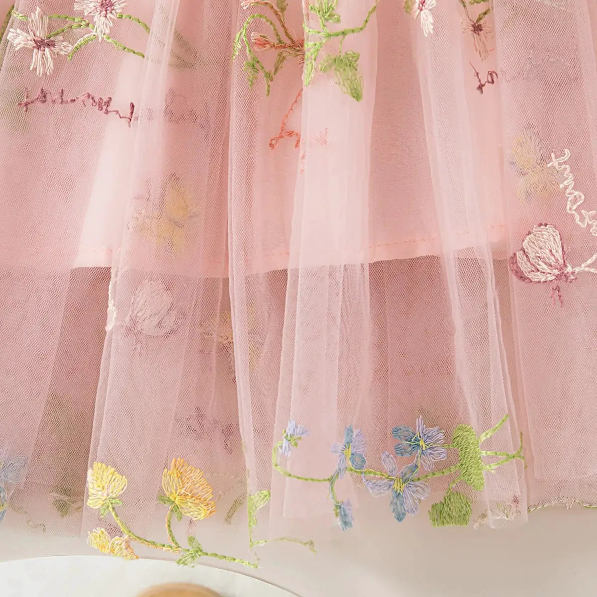 Zoseyi Summer Girls Dress Halter Neck With Embroidery Pattern Wings Mesh Princess Dress Details