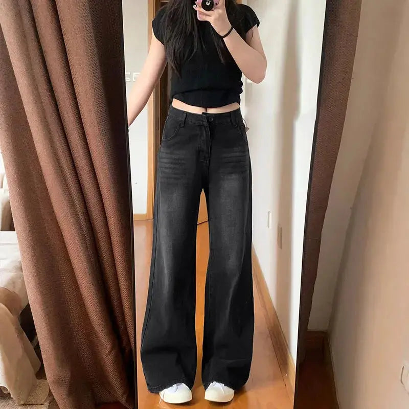 Winter Thick Fleece Jeans Velvet Plush Denim Vintage Slim Trousers