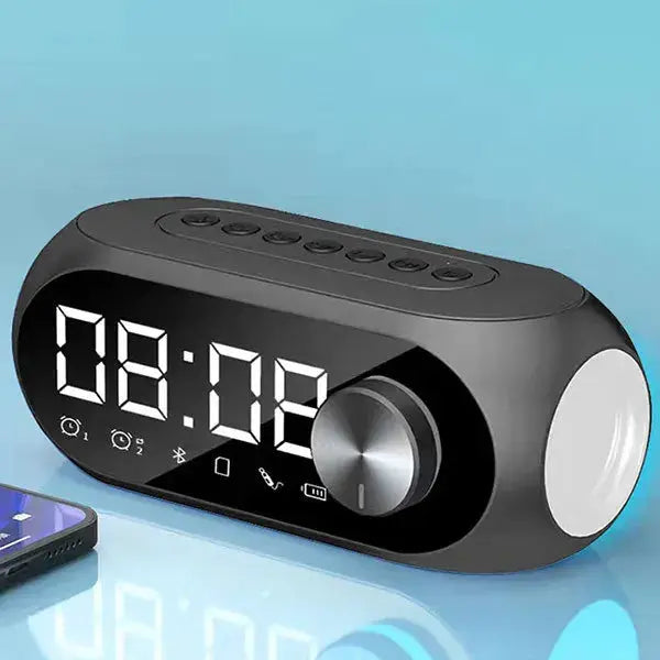 G-50 Bluetooth Alarm Clock Speaker With FM Radio TF Card Playback Dual Alarm Portable Subwoofer Lamp