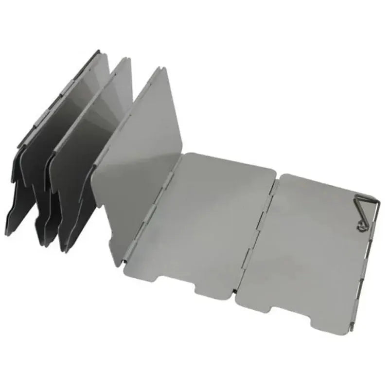 9 Plates Foldable Gas Stove Windshield Aluminium Alloy Wind Shield For Camping And Outdoor Cooking