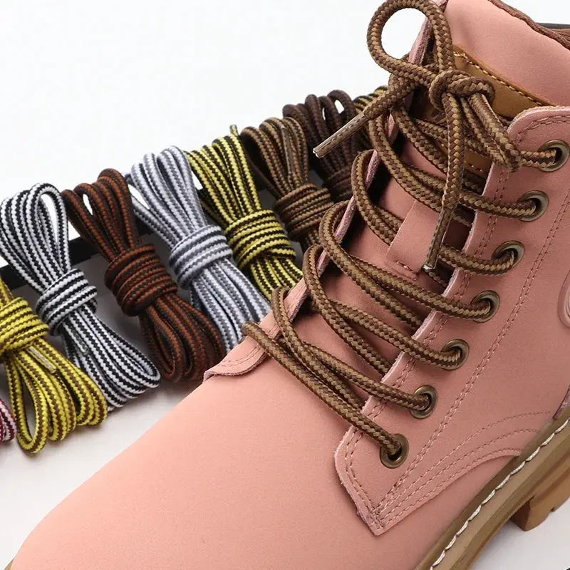 Simples Market round cotton shoelaces, 18 color options, 70–150 cm, for boots and sneakers, 1 pair