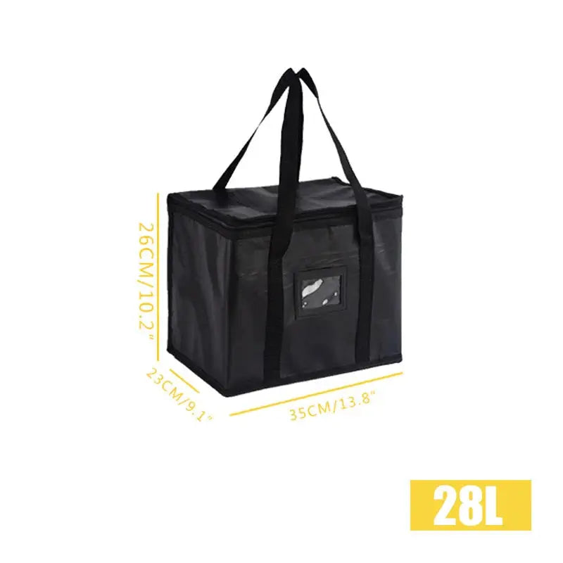 Insulated food delivery bag by Simples Market, black, 28L, 26x23x35 cm