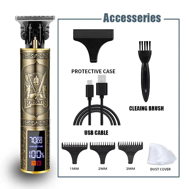 T9 Professional Hair Clipper For Men USB C Fast Charging Beard Body Hair Trimmer And Precision Electric Shaver