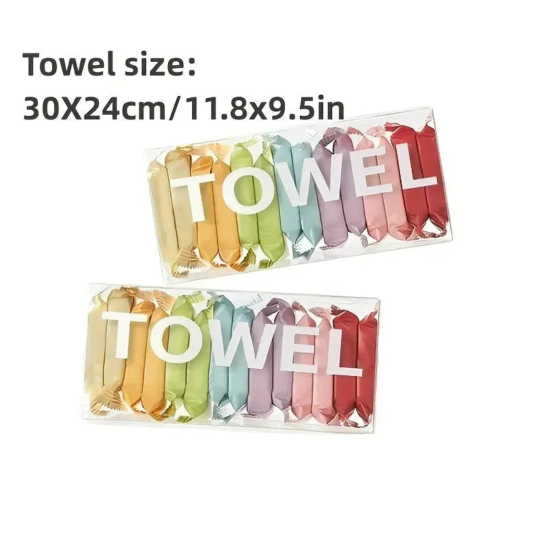 14 Pcs Disposable Washcloths Compressed Travel Towels Expands With Water For Makeup Cleansing Beauty Square Towels