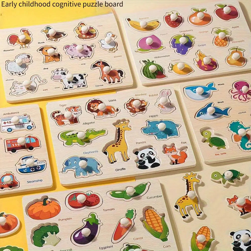 Montessori Geometry Puzzle Board for Beginners Handheld Shape Matching Educational Toy for Early Learning