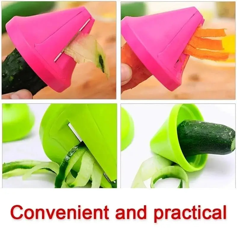Kitchen Rotating Shredder Spiral Peeler Manual Vegetable Slicer Grater For Potatoes Carrots Radishes And Fruits