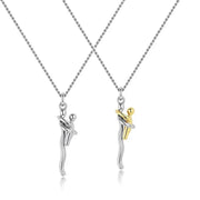 Two Tones Hug Necklace Detachable Mother And Child Pendant DIY Love Jewelry For Family And Special Occasions Gift