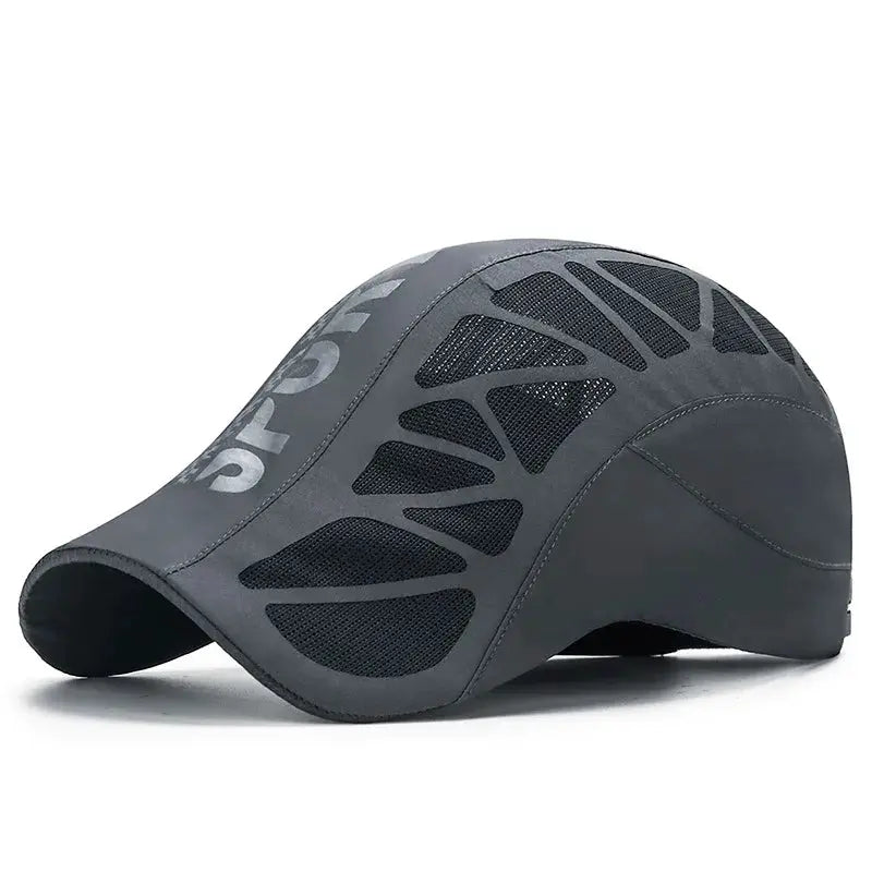 Men Quick Dry Sun Hat Breathable Mesh Sports Cap For Golf And Cycling Newsboy Flat Ivy Cap