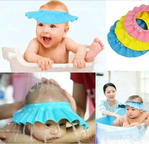 Adjustable Baby Shower Cap Waterproof Hair Shield Hat For Gentle Bath Time Protect Eyes And Ears