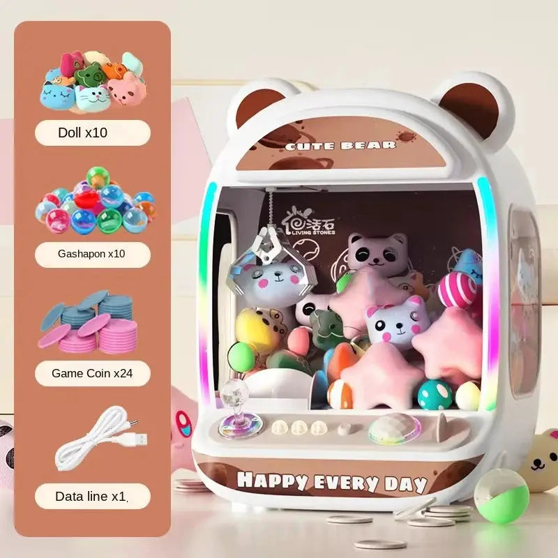 Big Size DIY Doll Machine Coin Operated Mini Claw Crane Game For Kids And Adults Home Arcade Gift