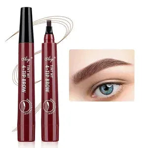 NovaBeauty Four Pronged Eyebrow Pencil All Day Waterproof Smudge Proof Brow Definition