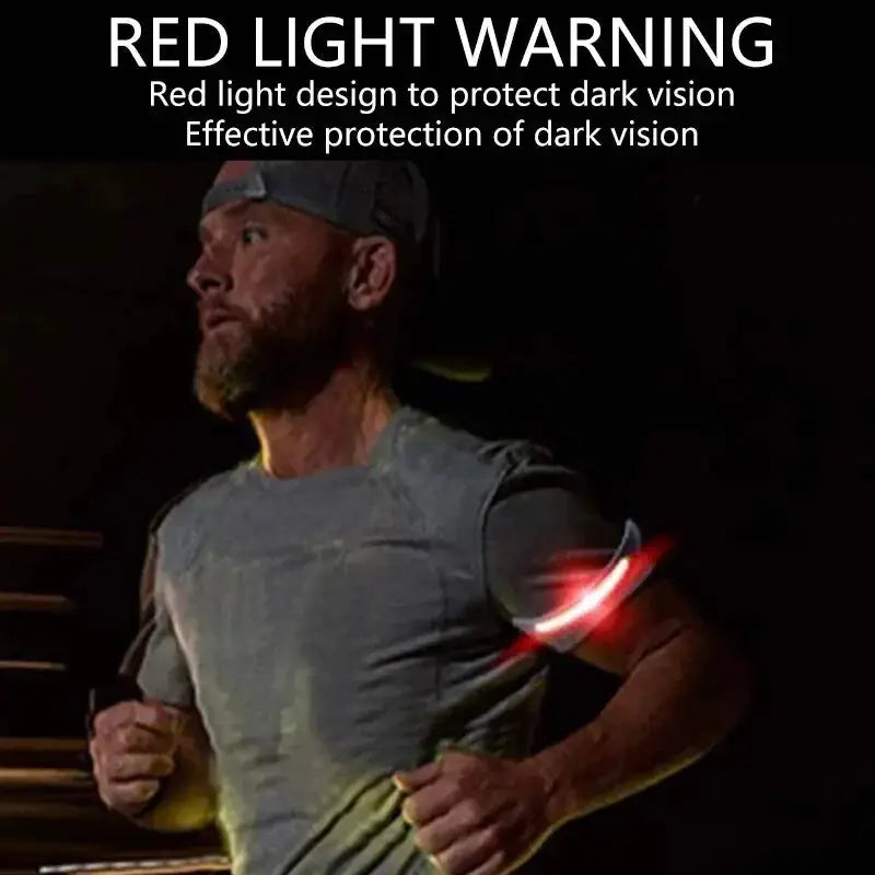 COB LED Armband Light 500LM Type C USB Rechargeable IPX4 Waterproof