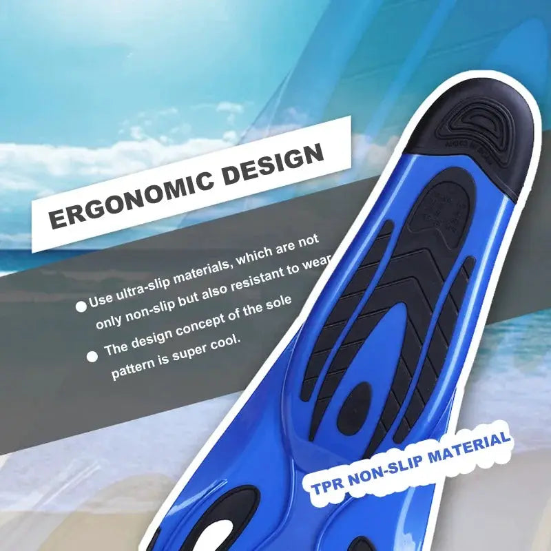 Professional Adult Flexible Comfort TPR Non Slip Swimming Fins Rubber Snorkeling Diving Flippers For Water Sports