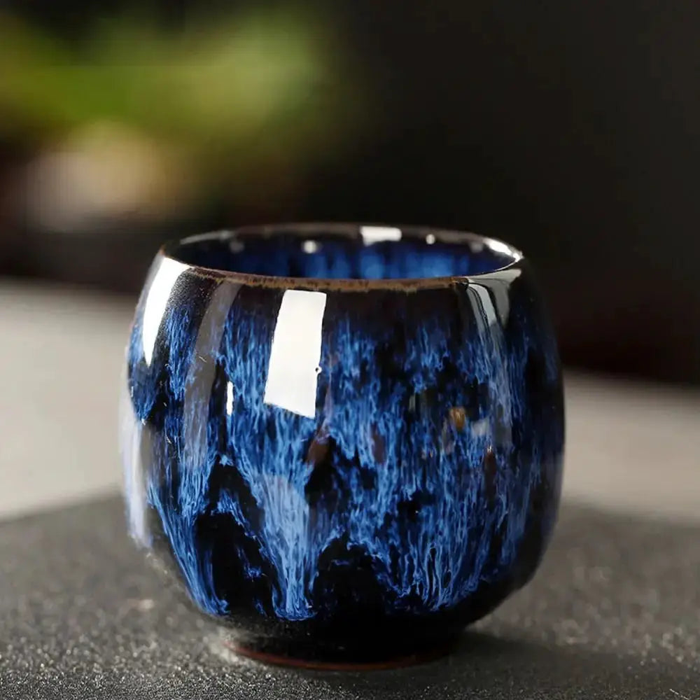 ZenCraft Japanese Style Ceramic Tea Cup Kiln Transformation Glazed Porcelain For Espresso Kung Fu Tea And Coffee